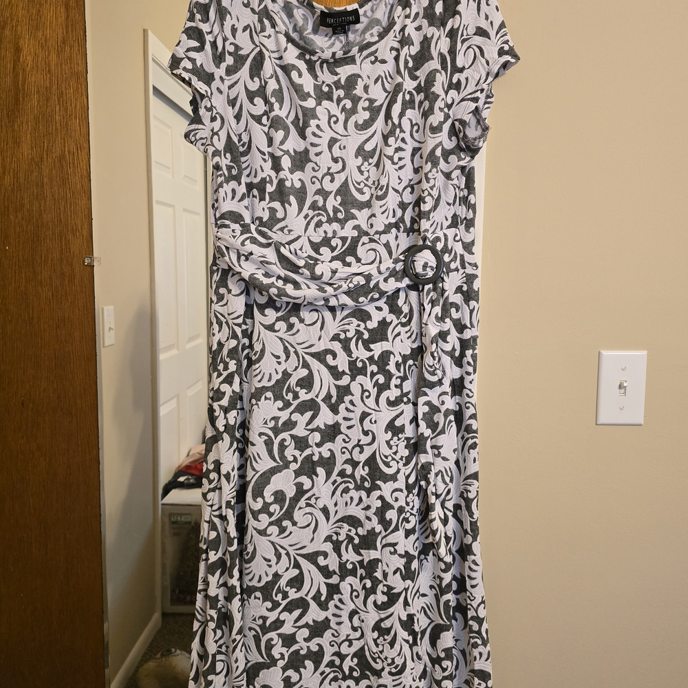 Perceptions Black and White Maxi Dress